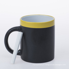 Tasses de tableau de 11 oz avec tasses à tableau noir en céramique de bord de couleur